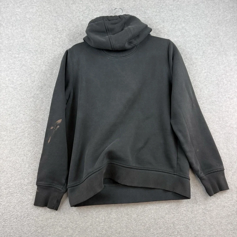 Carhartt Hoodie Sweatshirt Womens Medium Black Relaxed Fit Workwear Spellout - Picture 7 of 9